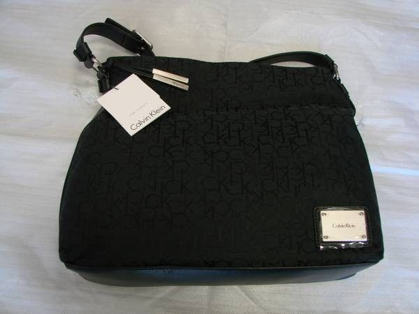 Calvin Klein Logo Jacquard Hobo Bag