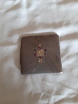 Ladies antique silver compact