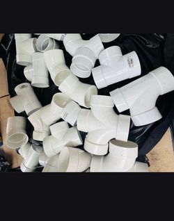 PVC Sewer Drain Fittings. Unused. Bundle $200