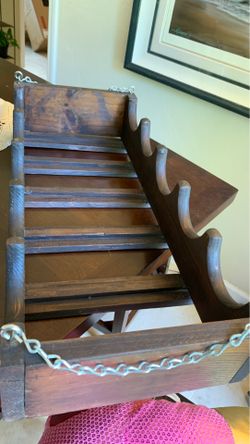 hanging wine rack authentic wood