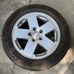 1 — 255/55r18 5x5 5x127 Jeep Grand Cherokee Wrangler Wheels Rims Good 80% Treads Tires