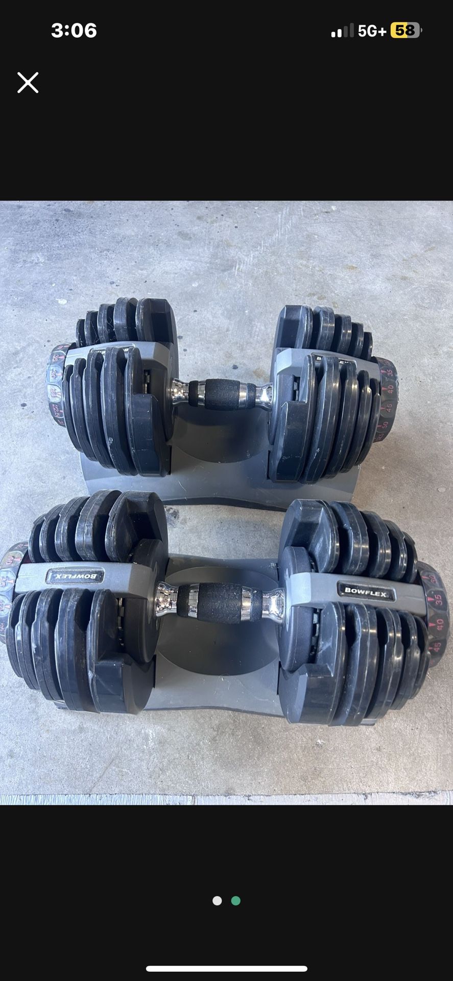 Bowflex Selectech Adjustable Weight Set 5-50 Lbs.