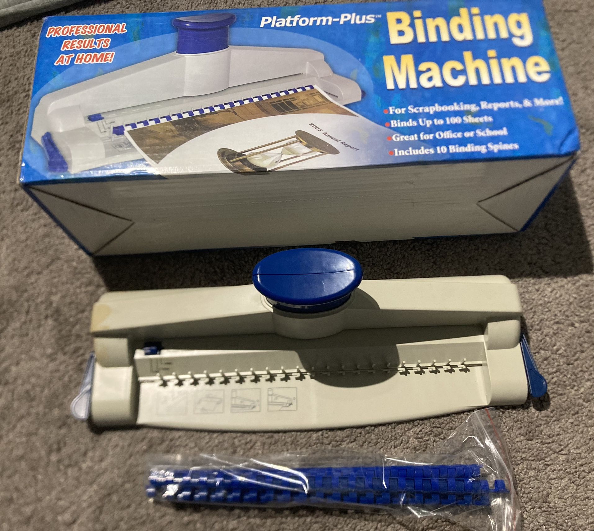 Platform plus Binding Machine 100 Sheets Used