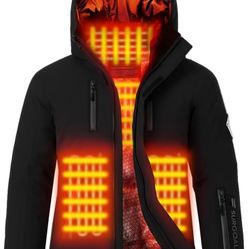 HardShell Heated Jacket Men Women｜Power Bank Compatible｜Electric Ski Jacket Battery Pack, Heated Coat Hoodie Warm 
