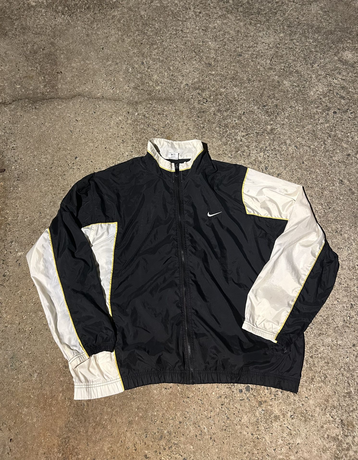 Vintage Nike White Tag Yellow Lined Full Zip Windbreaker Jacket