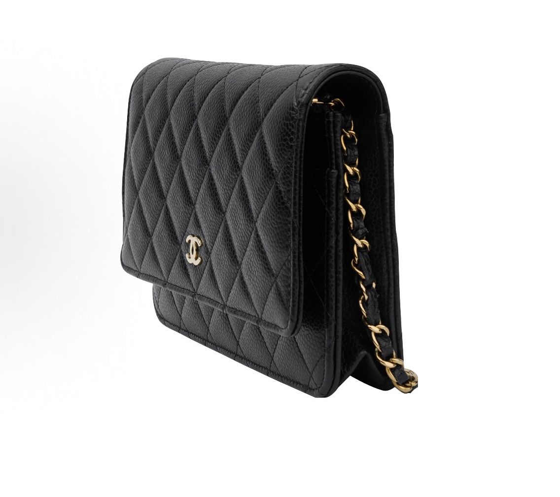 CHANEL Chanel gold buckle diamond leather chain chain shoulder strap grain embossed lychee pattern cowhide(p540)57