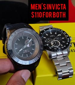 $110 FOR BOTH, MEN'S INVICTA WATCHES