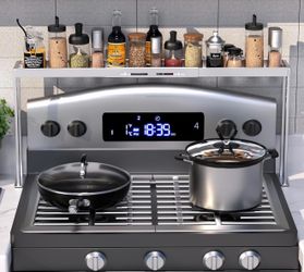Adjustable Silver Over-the-Stove Spice Rack