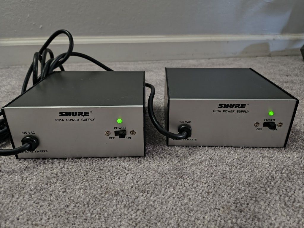 Vintage SHURE PS1A 2 Channel Phantom XLR Power Supply