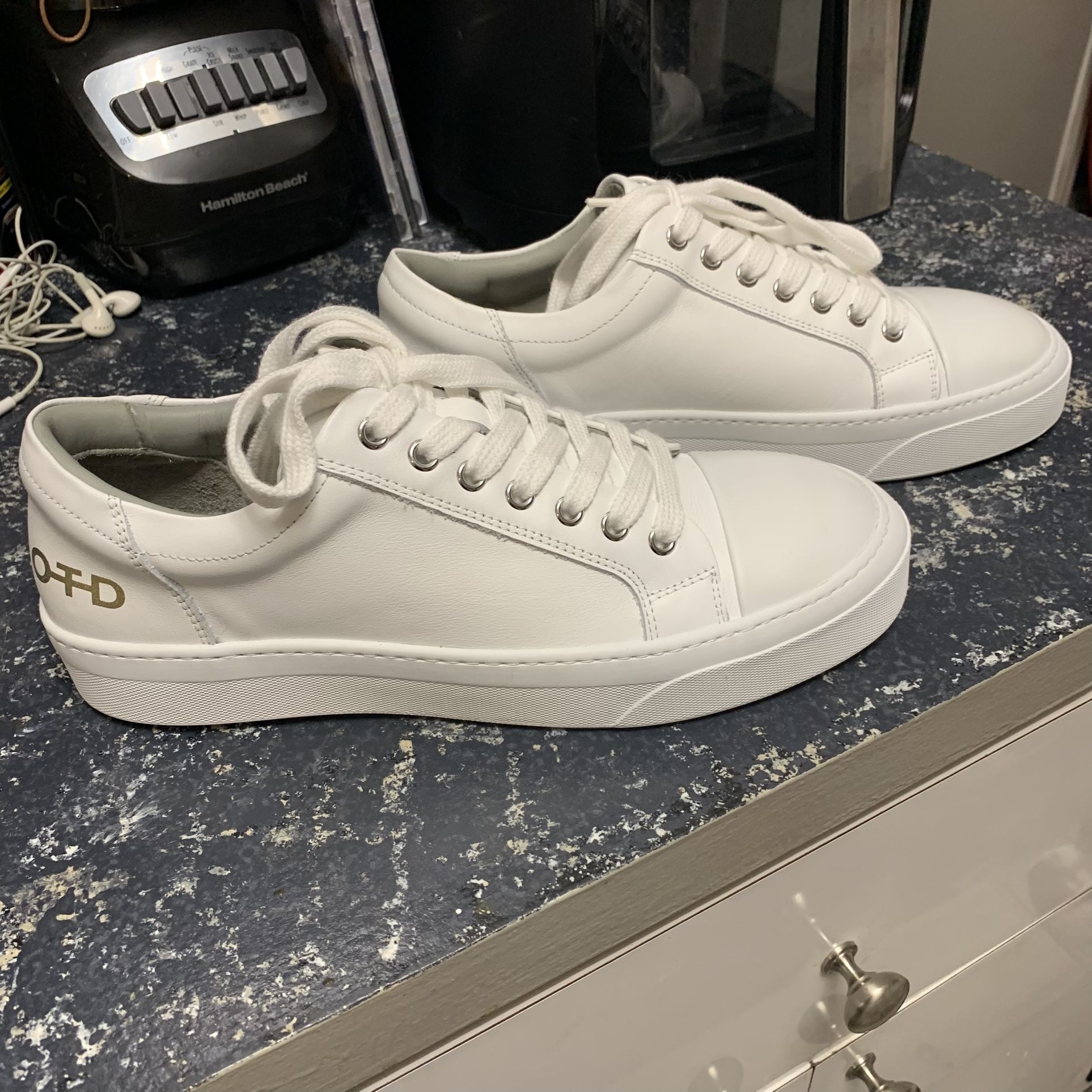 Brand New OTD (On This Day) White Leather Sneakers Women’s Size 9.5