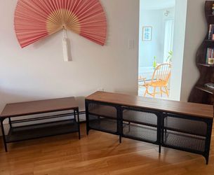 Entertainment center and coffee table set