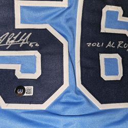 Beckett COA Signed  Randy Arozarena Autograph Custom Tampa Bay Rays Auto Jersey