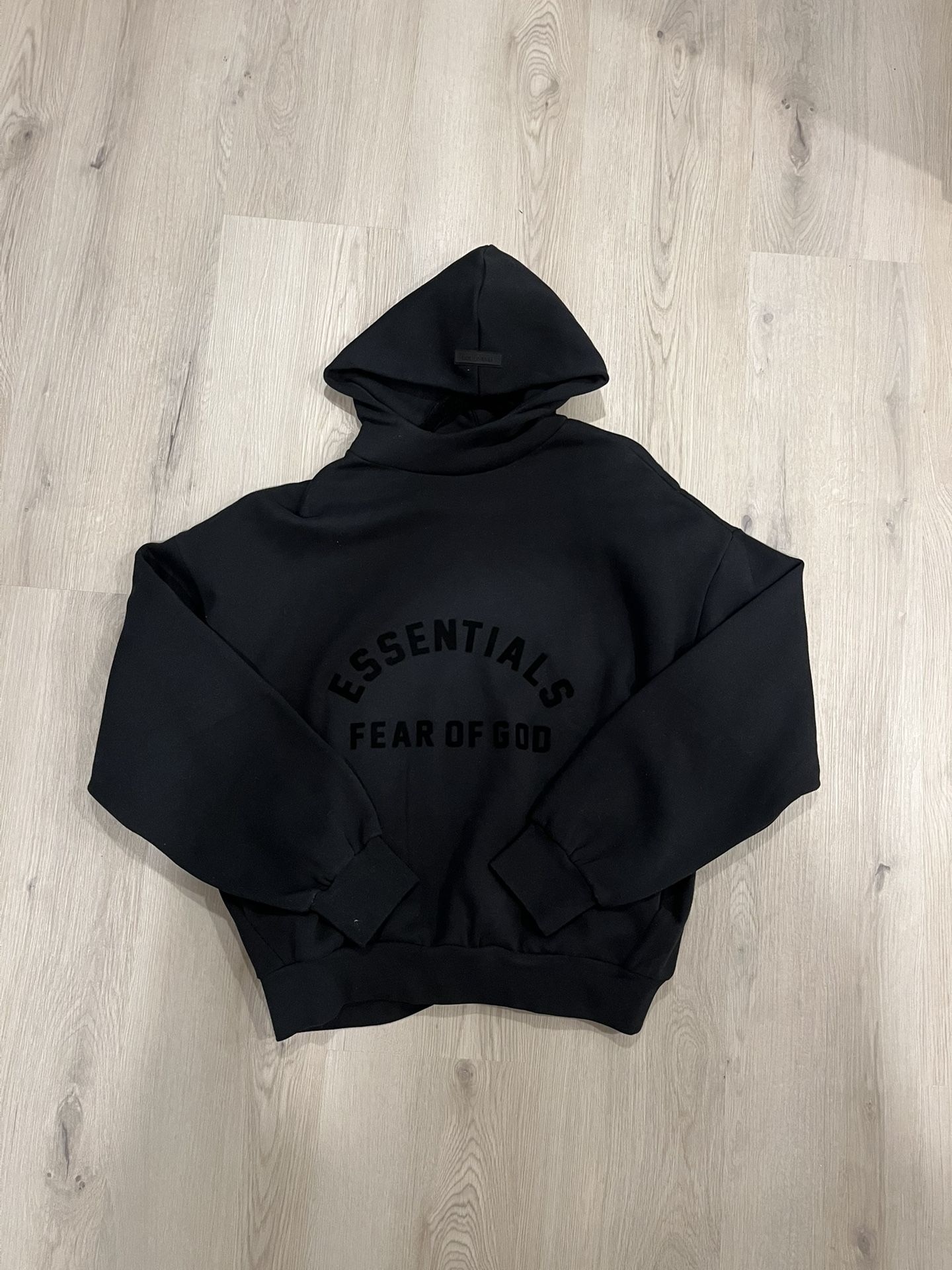 Essentials Fear Of God “Jet Black” Hoodie
