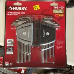 Husky 26 Pieces Long Arm Hex Key Set ( ETRIC &SAE)