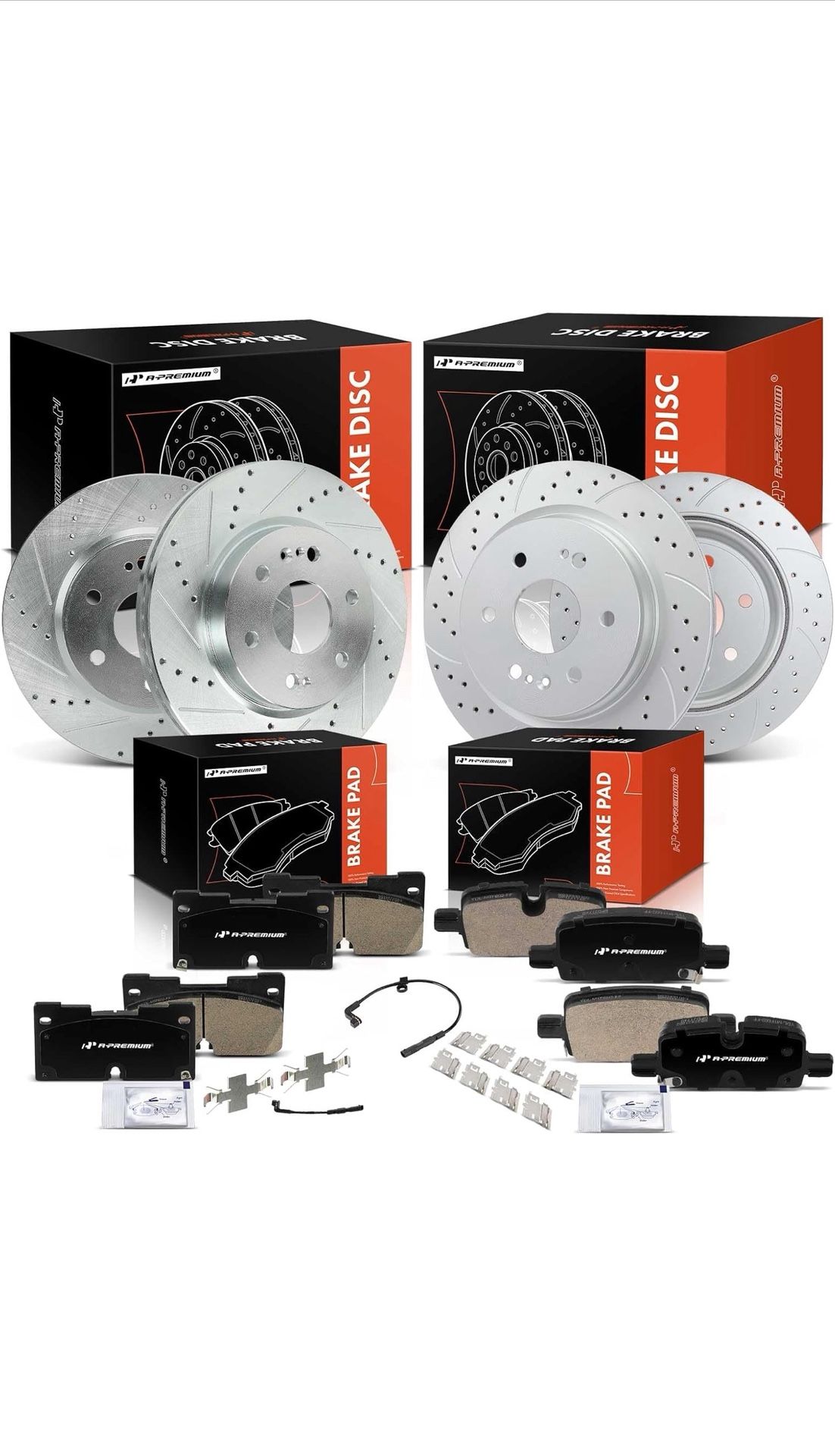 Slotted Brake Disk And Brake Pads