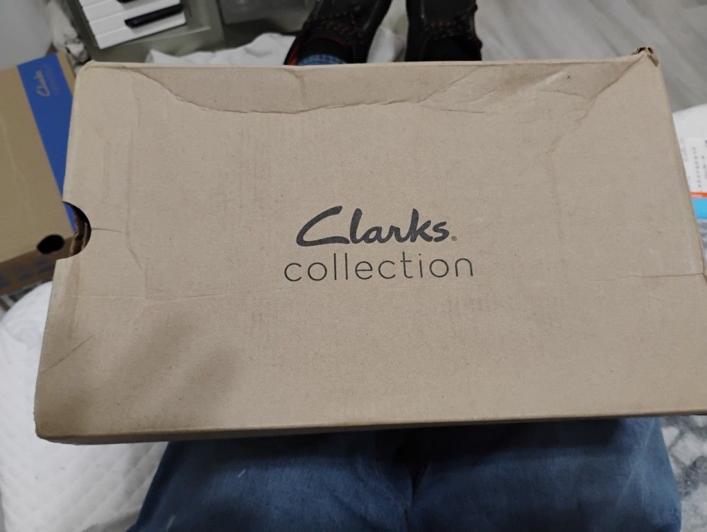 Clarks Black Leather Cora Poppy Shoes Size 81/2