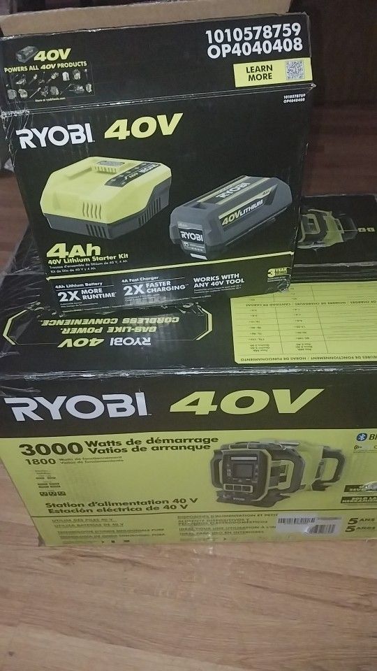 Ryobi 40V Power Station With 40V Lithium Starter Kit