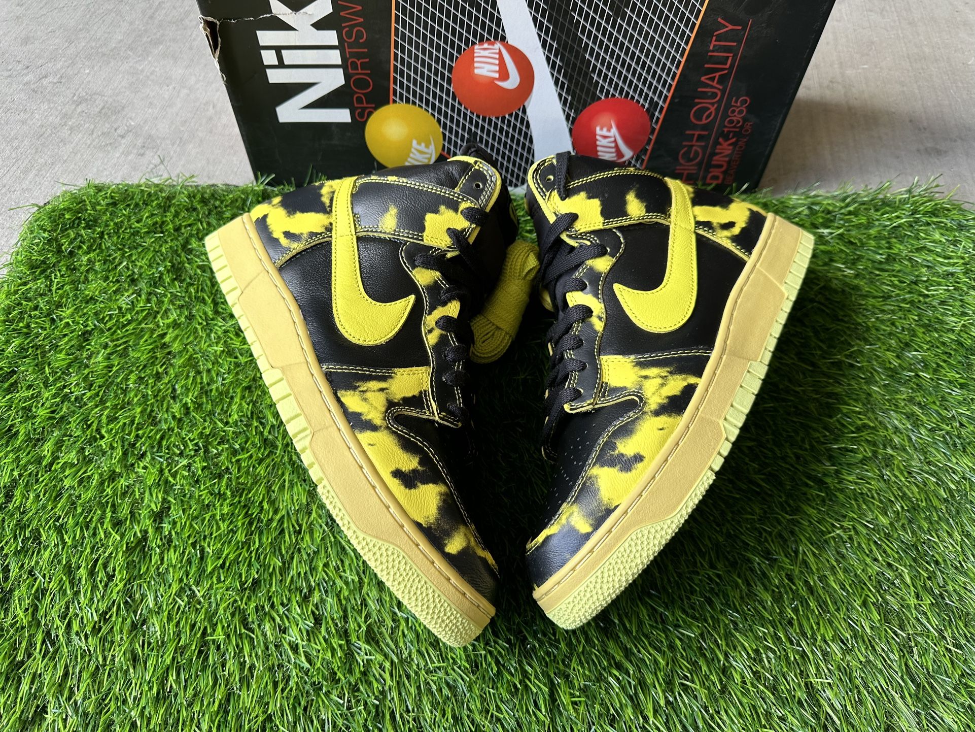 Nike Dunk Yellow Acid Wash