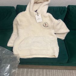 Brand New Authentic Moncler White Fur Hoodie Unisex 300$ 