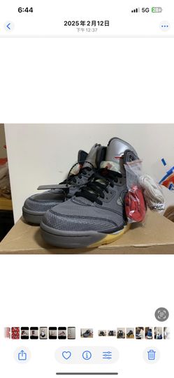 jordan 5 Retro SP x Off-White Mid Muslin GREAT WEARPAIR 