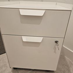 Two drawers cabinet with lock