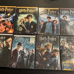 Harry Potter Complete Series 1-8 Film Collection Set (DVD) Lot Of 8 Movies. New! All DVD’s are sealed.  Includes Sorcerer’s Stone, Chamber of Secrets,
