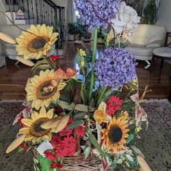 Silk flower arrangement