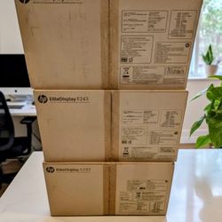 3x HP EliteDisplay E243 23.8" Monitors - BRAND NEW SEALED (Dual/Triple Setup)
