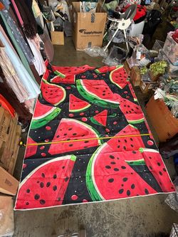 Watermelon Pattern Rectangle Rug 97”x70.5”
