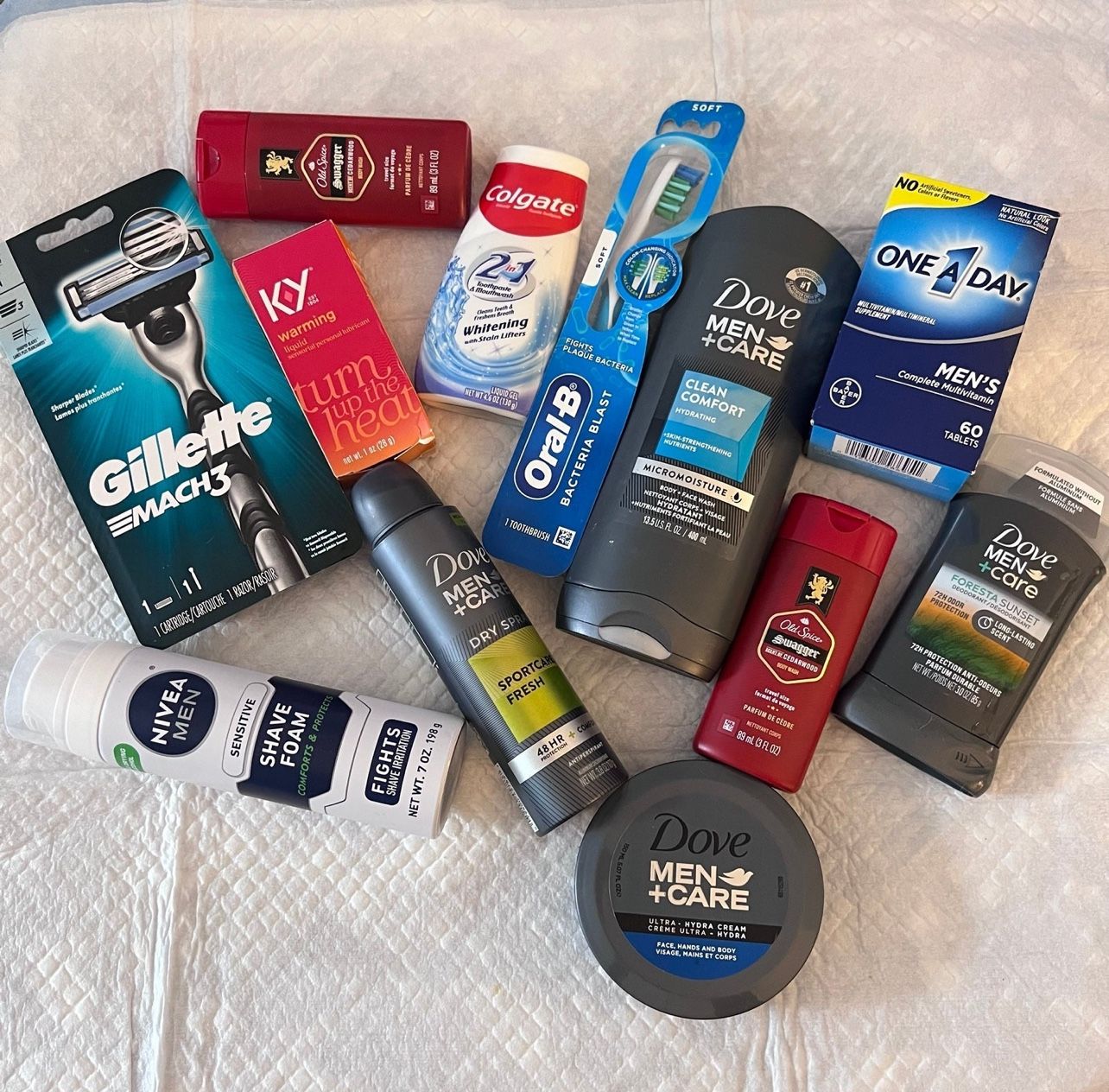 Men’s Care Bundle Body Wash Razor Vitamins Deodorant 