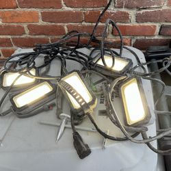 HUSKY 7500-Lumen LED String Light Energy-efficient Work Lights 50 ft. Cord