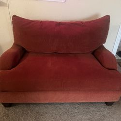 Red Sofa (No Stains Smoke Free Home)