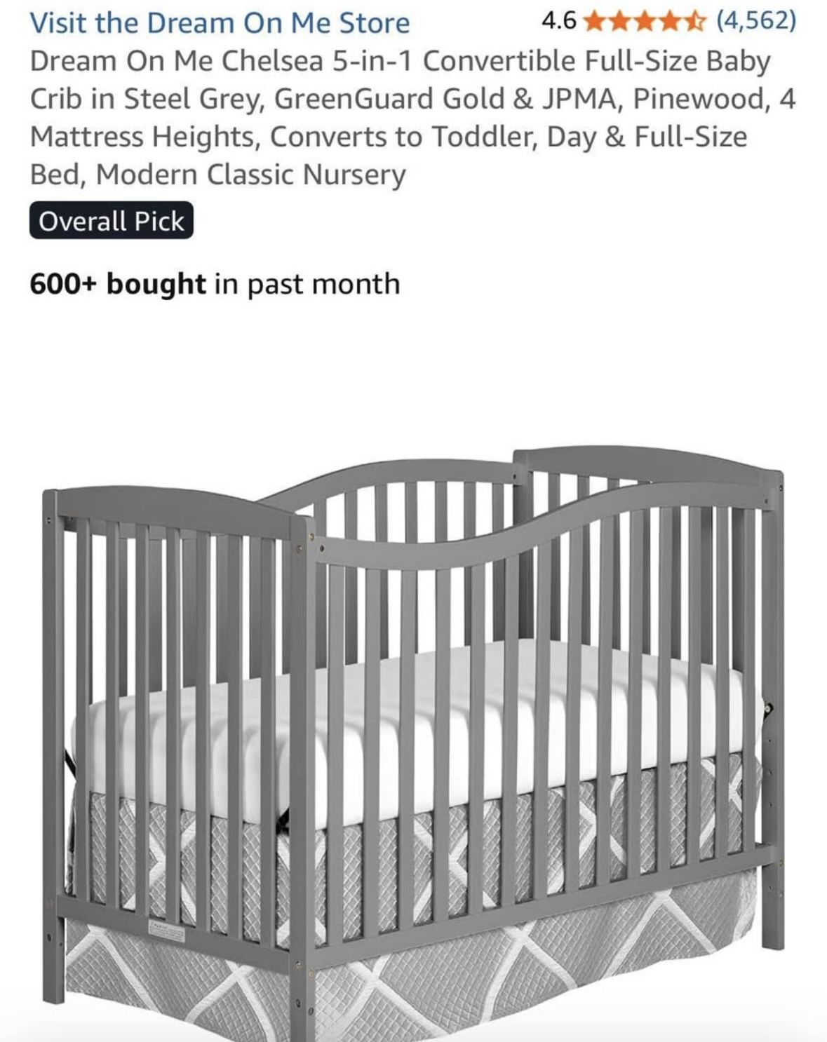 Dream On Me 5-1  Crib