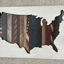 Wood USA Cutout Art Decor