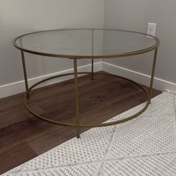 Gold and Glass Coffee Table
