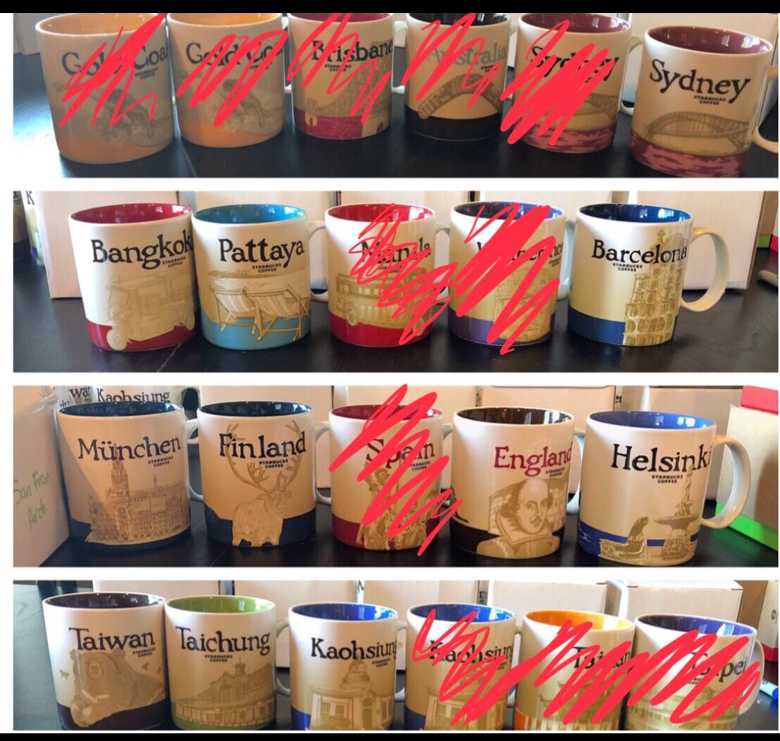 Starbucks icon mugs