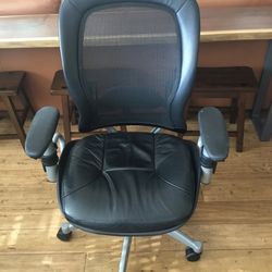Black Leather Desk Chair