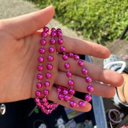 Purple beaded necklace