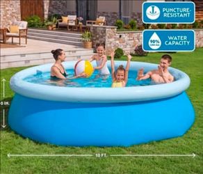 Brand new in a sealed box 10 inches pool, big enough for a family￼,￼ water filter included