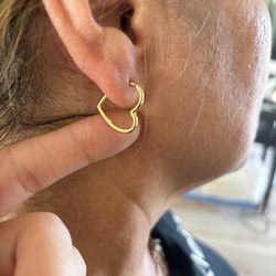 Pandora heart hoop ear rings