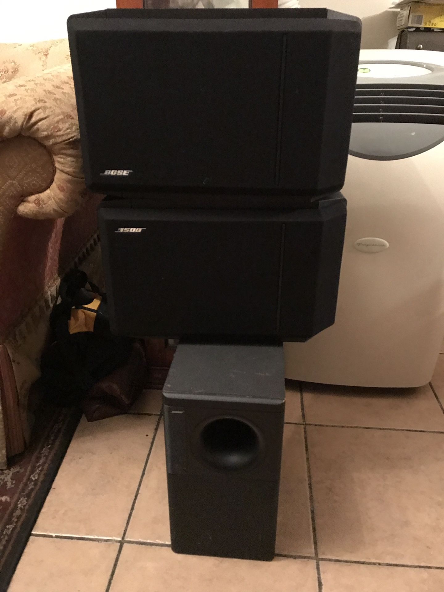 Bose 301 series IV speakers and bose subwoofer