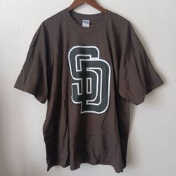 Size 2XL SD Logo Men's T-shirt Brown