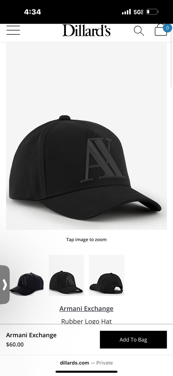 Armani Exchange Hat For Sale