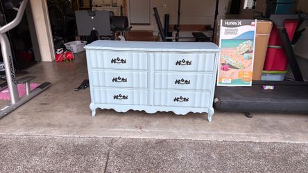 Solid wood, refinished dresser