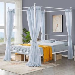 White Queen Canopy Bed