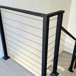 42” Cable Railing Posts – Custom Sizes Available – Powder Coated