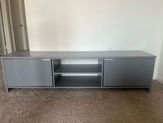 Gray TV Stand with Cabinet Storage (IKEA BESTÅ TV Stand / Media Console - Dark Gray)
