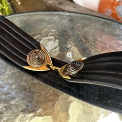 Ladies Vintage Leather Belt Made In Paris 