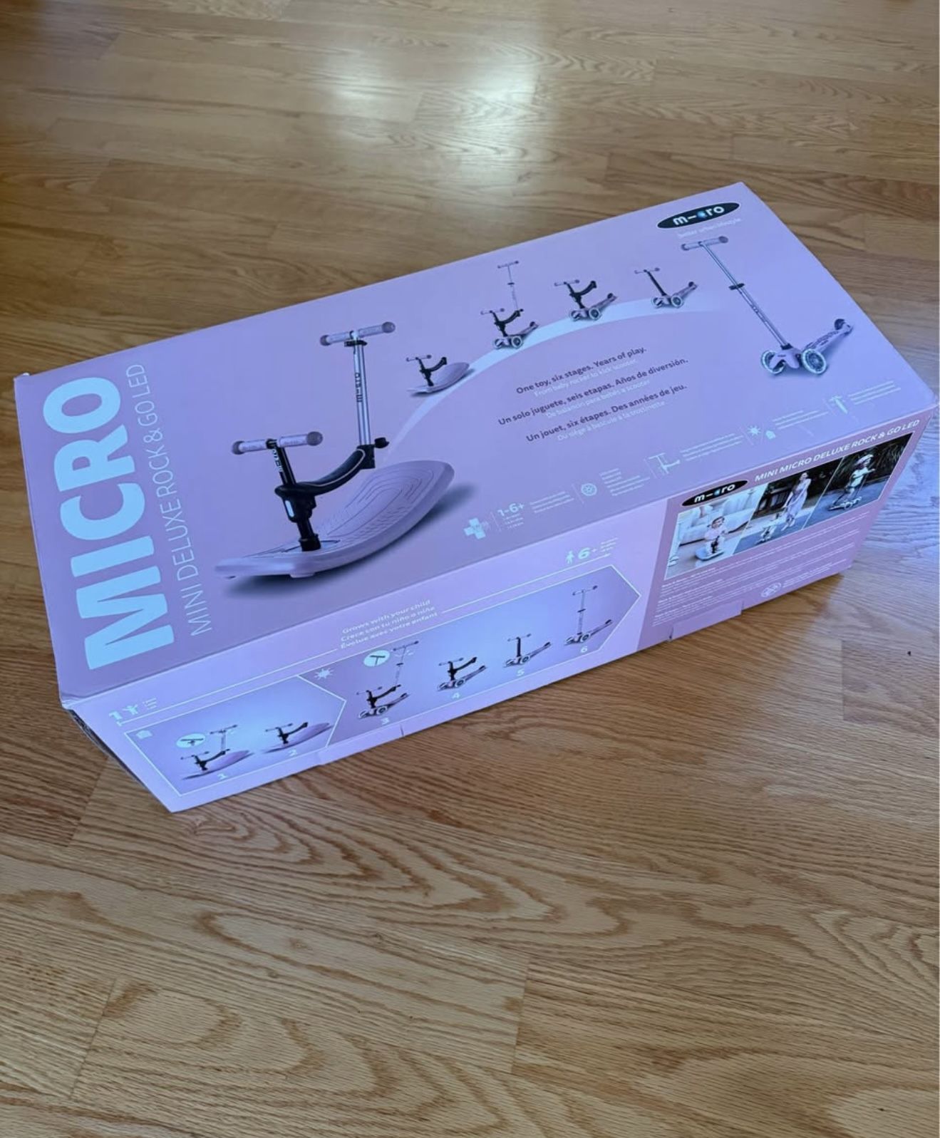 Micro mini rock and go LED kickboard