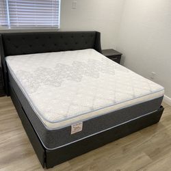 King Size Pillow Top Mattress – 14” Thick | ✨ Brand New from Factory | Excellent Comfort | Also in Twin, Full & Queen | 🚚 Same-Day Delivery